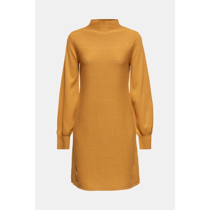 Robe-Pull 100 % Coton – Manches Ballon & Style Raffiné