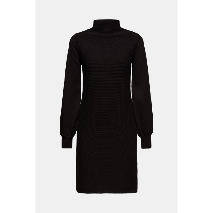 Robe-Pull 100 % Coton – Manches Ballon & Style Raffiné