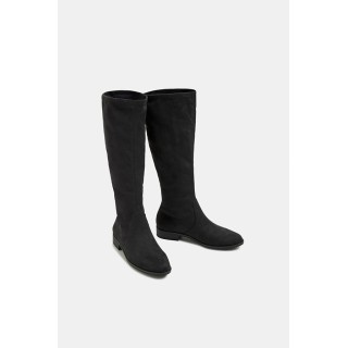 Bottes Stretch Aspect Daim – Silhouette Élancée & Style Chic